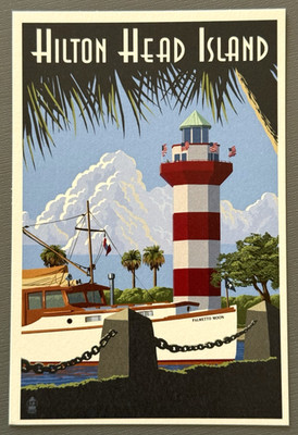 Hilton Head, South Carolina Postcard - Harbour Town Lighthouse - Lantern Press