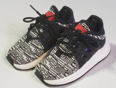 Adidad X_PLR Core Static Sneakers, Size 6K, Black/White Mesh
