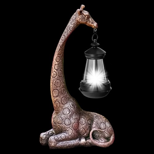 Giraffe Solar Lights Yard Animal Figurine Lantern Cute Giraffe graceful