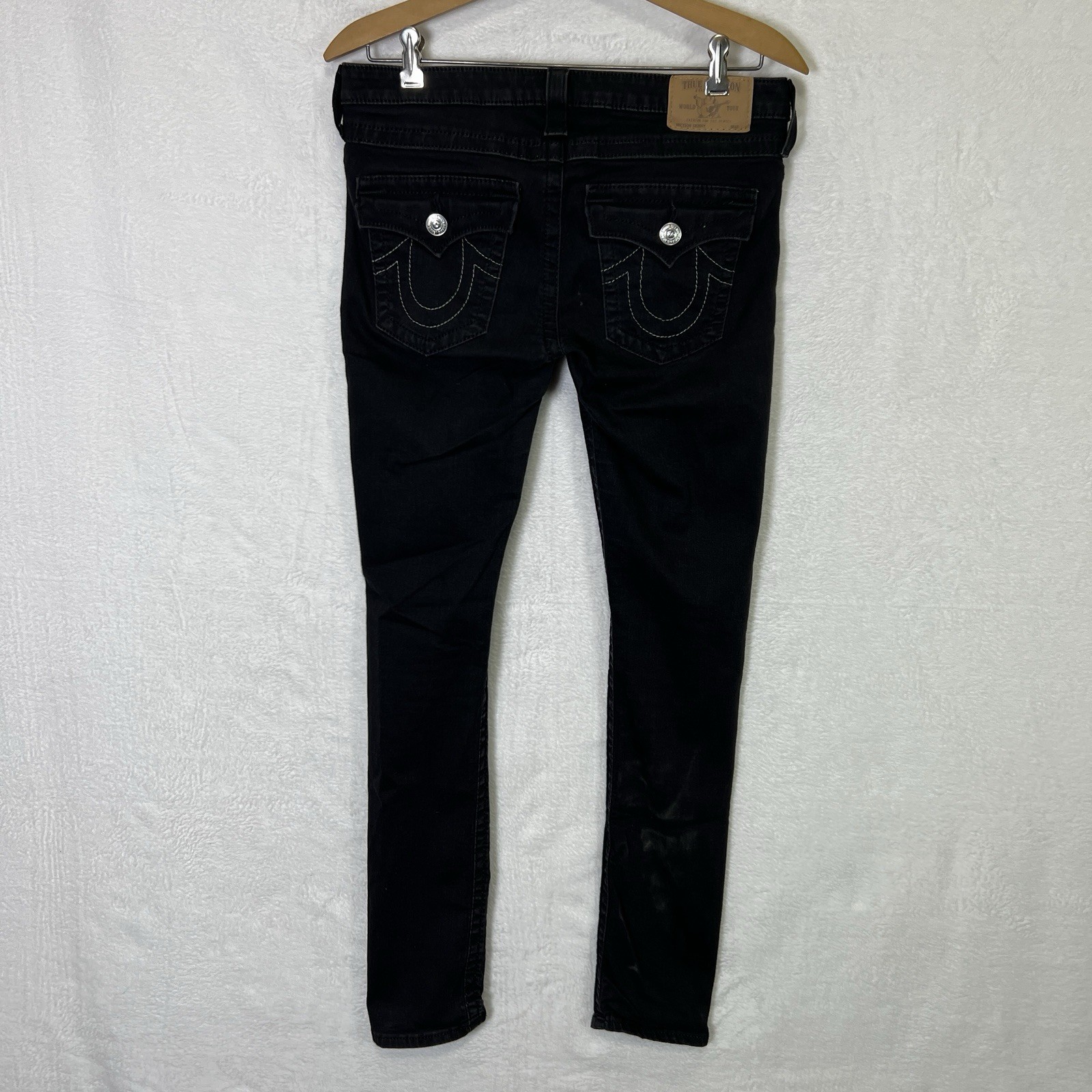 True Religion Skinny Flap Jeans Womens 29 Blue Denim Stretch thumbnail 2