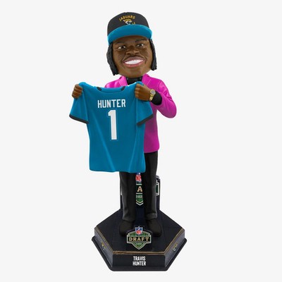 Travis Hunter Jacksonville Jaguars 2025 NFL Draft Pick Number 2 Bobblehead