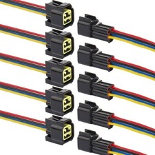 ZHOFONET 4 Pin Waterproof Connector,Waterproof Electrical Car 4pin way, Black