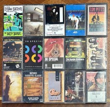 Lot Of 15 Classic Rock Cassettes, Used, John Cougar, 38 Special, Elton John, Etc