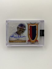 Topps Dynasty Reggie Jackson California Angels Autographed Patch Hard Signed /10