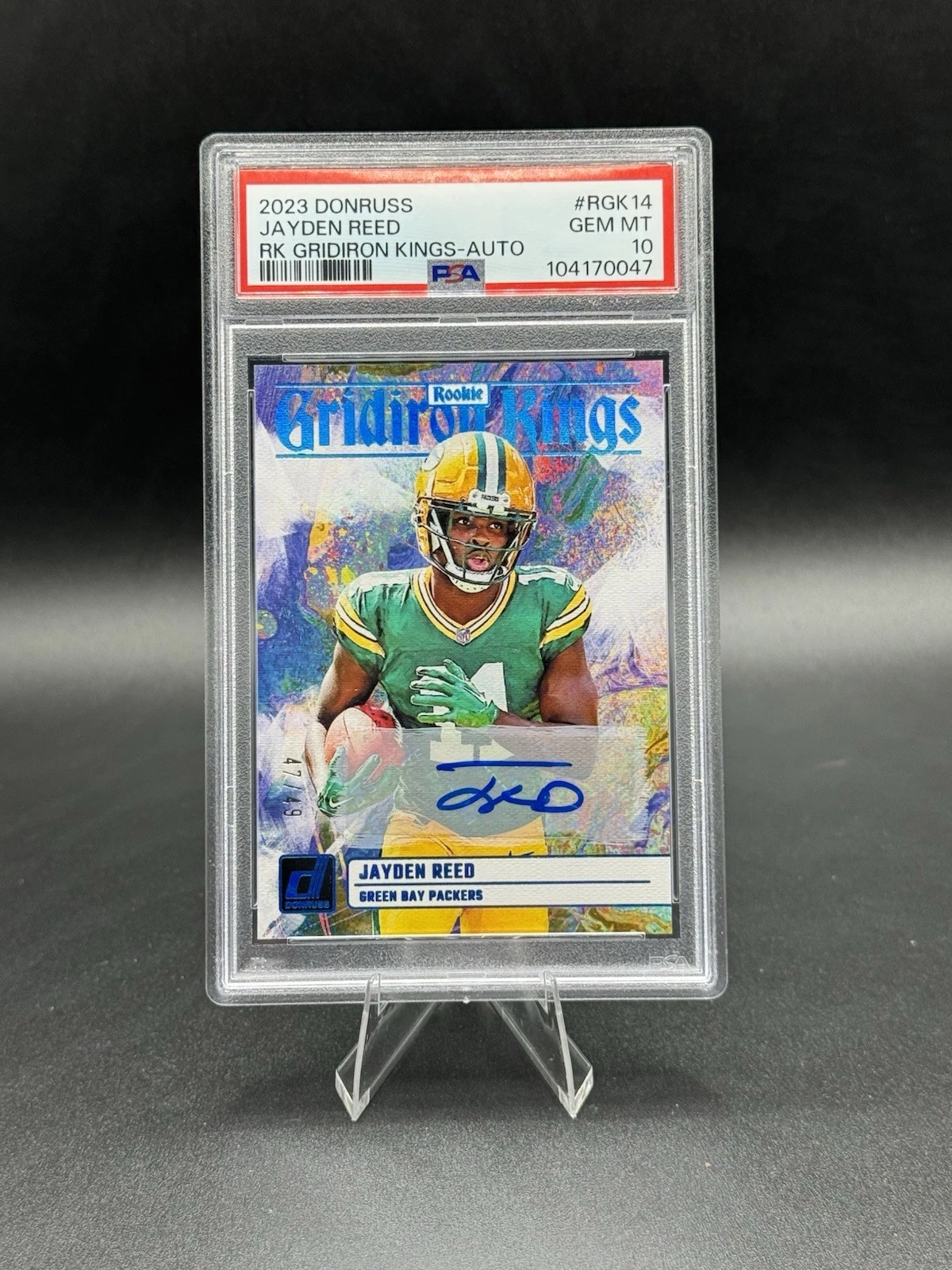 Jayden Reed Panini Donruss Rookie Gridiron Kings #RGK14 Autograph