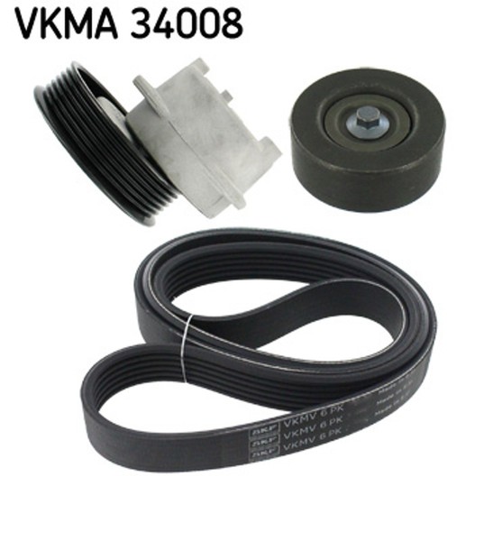 Keilrippenriemensatz Skf Vkma 34008 FüR Ford Mazda 121 Courier Fiesta Puma 4 16V-image