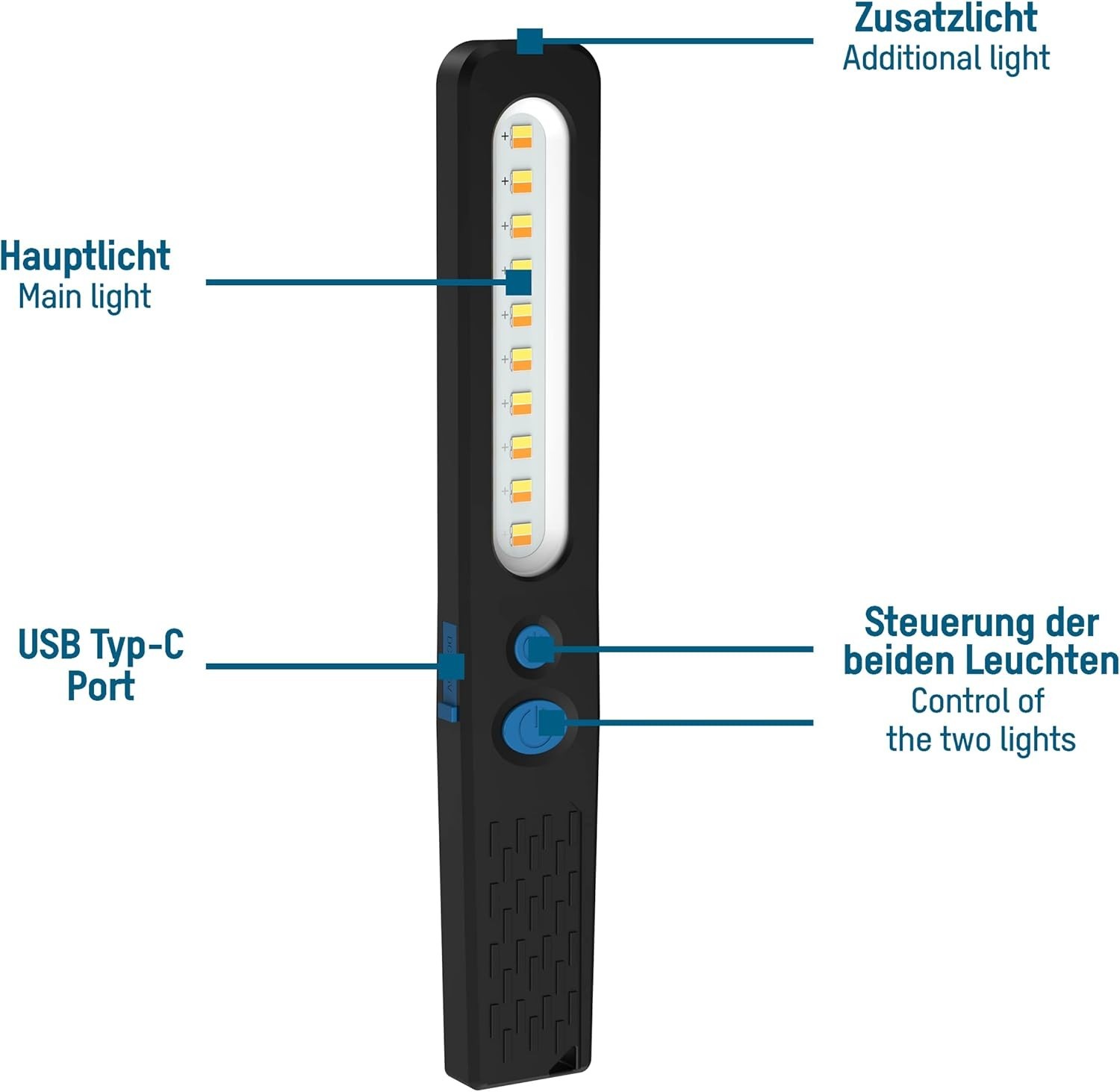 Lampe de travail rechargeable Ansmann WL390R compacte 98g noire