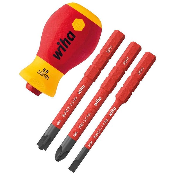 Wiha Schraubendreher-Set Slimvario® Electric Sl/Ph/Pz/Plusminus 41230 4-Tlg.-image