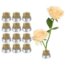 12pcs Flower Frog, Round Brass Frogs for Arrangements (Gold, 0.9")