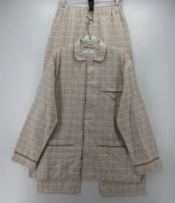 Turnbull & Asser Sleepwear Men Large White 2-Piece Cashmere Shirt Pajama Pants *