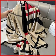 Women Satin Silk Scarf Shawl Hijab Head Wrap Beach Summer Fashion Women Scarf