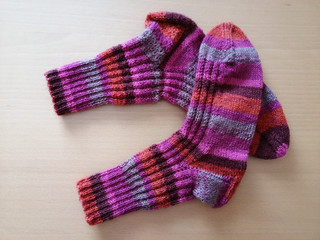 Stricksocken Socken Gr. 39/40 Handarbeit mehrfarbig