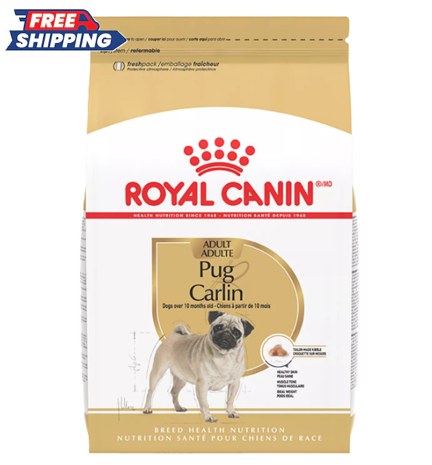 Breed Health Nutrition Pug Adult Dry Dog Food, 10 Lb