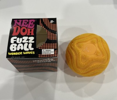 NeeDoh Fuzz Ball Wonder Waves Orange Sensory Toy with Velvet Texture Schylling