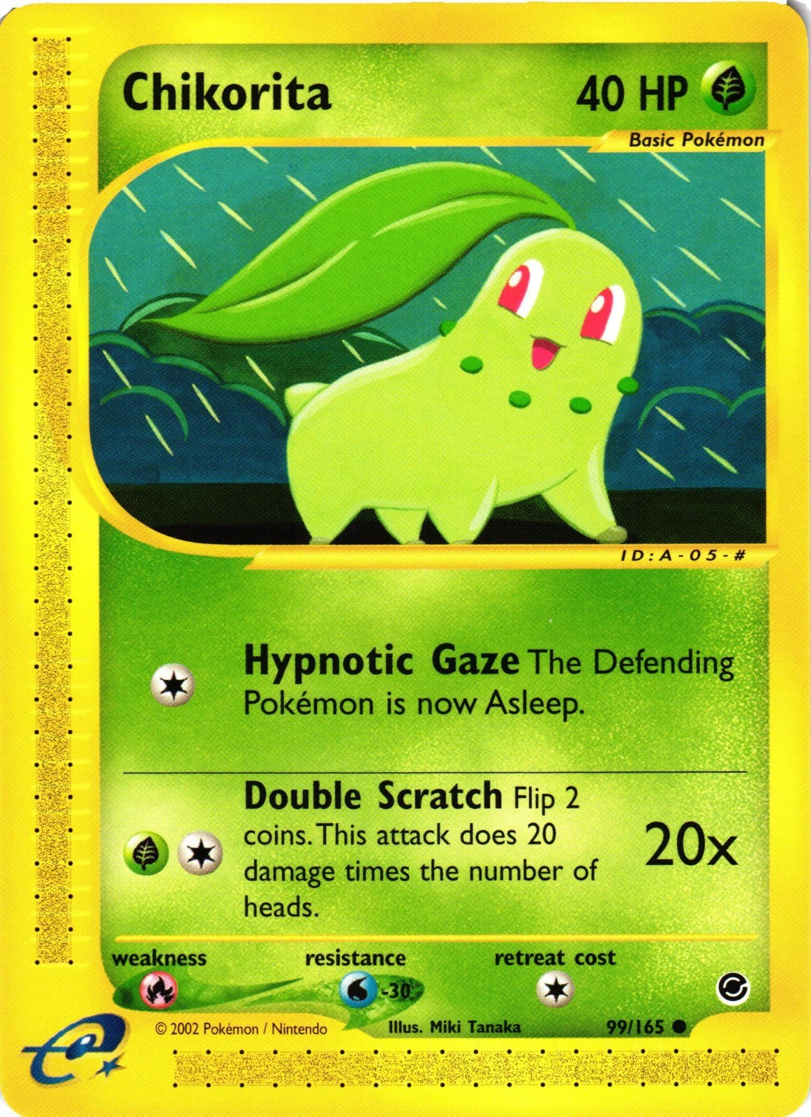 Pokémon TCG Chikorita Expedition Card 99/165 Regular Common NM