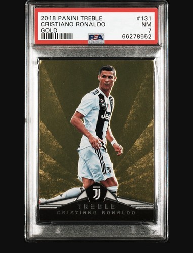 Panini 2018-19 Treble Cristiano Ronaldo Gold /25 #131 Juventus PSA 7