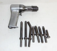 Chicago Pneumatic 2x Aero Air Rivet Gun Hammer Aircraft Tool with 8 Bits