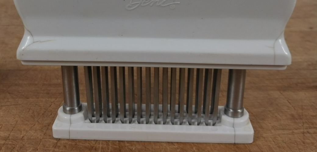 Jaccard 48 Blade Meat Tenderizer White Tan Handheld Kitchen Tool