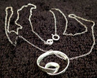 Sterling silver 925 Double Mobius "Love" Necklace — photo 1