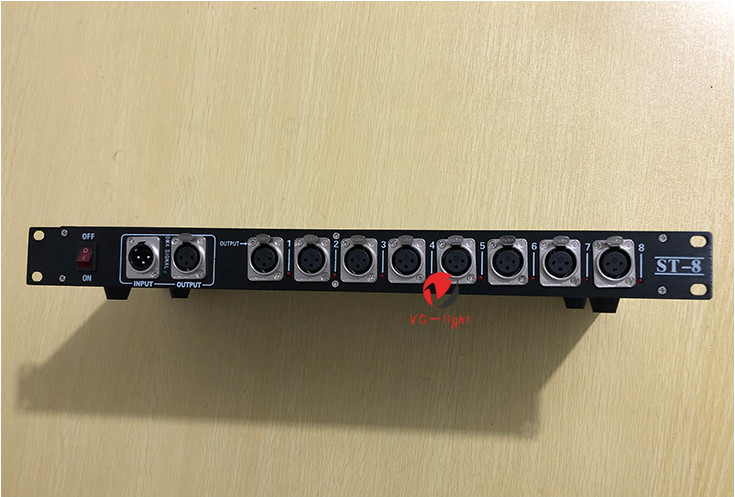 US 8 Way Dmx Distridutor 8 Road Signal Amplifier 8 signal Distribution Outputs