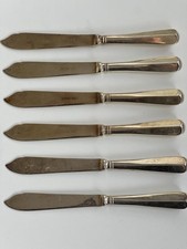 Harrods Ltd Vintage 6x Silver Plated Butter Knives, EPNS A1 Quality, as Shown