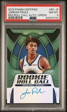 2019 PANINI CERT RC ROLL CALL AUTOS GREEN #RC-JP JORDAN POOLE 4/5 PSA 8 AUTO