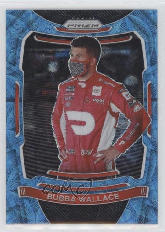 2021 Panini Prizm Carolina Blue Scope Prizm 78/99 Bubba Wallace #52 10k8