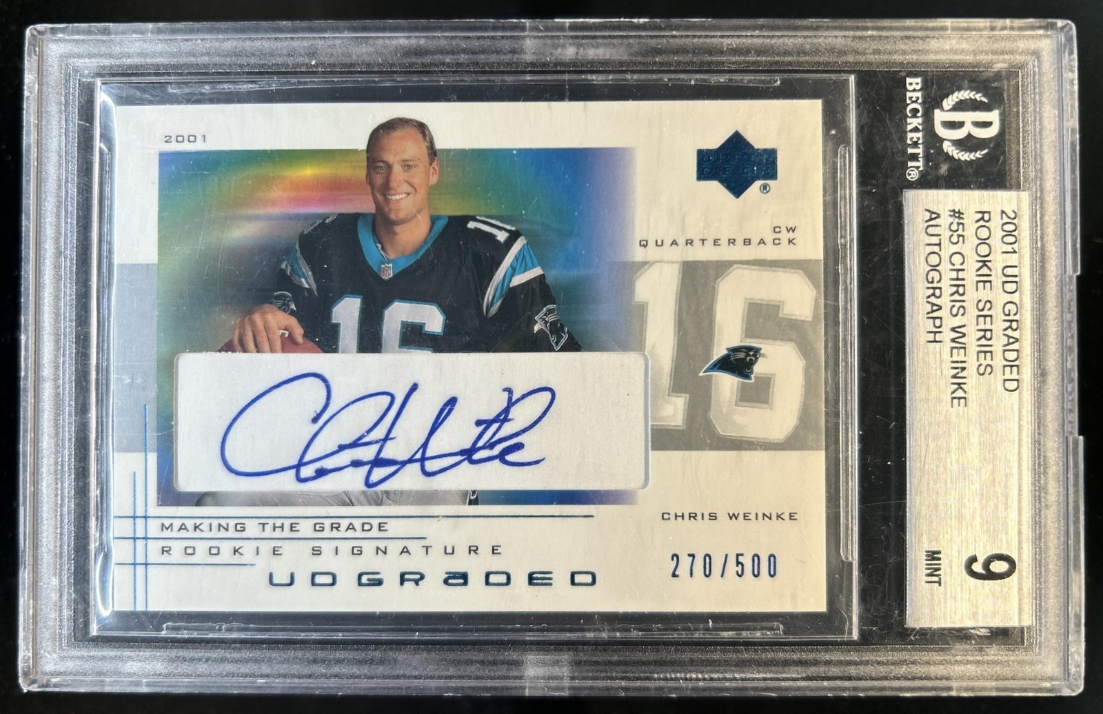Chris Weinke Upper Deck Graded #55 Autograph