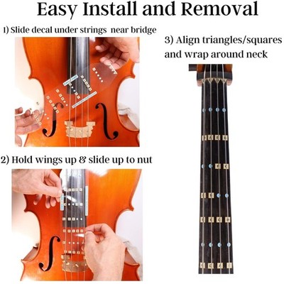 Cello Finger Guide Stickers - Learn All Notes