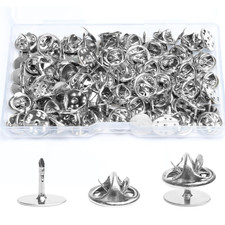 50 Pairs Silver Butterfly Pin Backs Blank Clutch Pins for DIY Enamel Pins