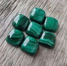 AAA Natural Top Quality Malachite Cabochon Cushion Shape Loose Gemstone