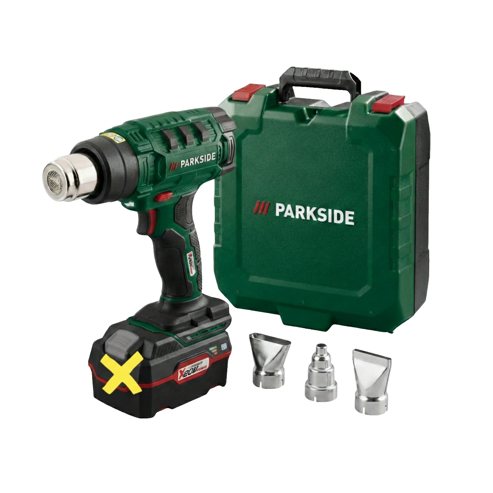 Parkside 20V Pistola Aria Calda Cordless 550°C - Kit Valigetta Offerta