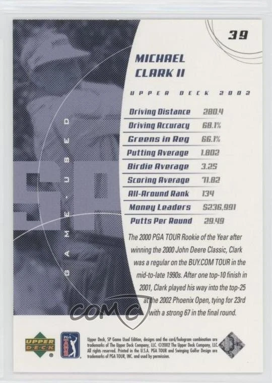 2002 SP Game Used Edition Michael Clark II #39 - Image 2 of 2