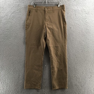 Weatherproof Vintage Pants Mens 34x30 Regular Fit Khaki Zip Pocket Stretch