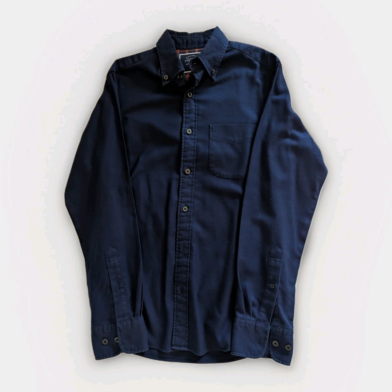 Charles Tyrwhitt slim fit non iron navy blue shirt extra small
