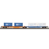 Tillig 77059 H0 Doppeltragwagen Sdggmrs 744 Vier Containern CHS Dbag VI Neu