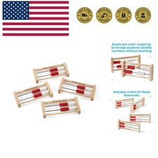 Essential 4-Pack Mini Rekenrek for Kids - Visualize Math Concepts Easily