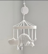 POTTERY BARN Baby Nursery Wooden Crib Mobile Arm Taylor Elephant Plush Mobile