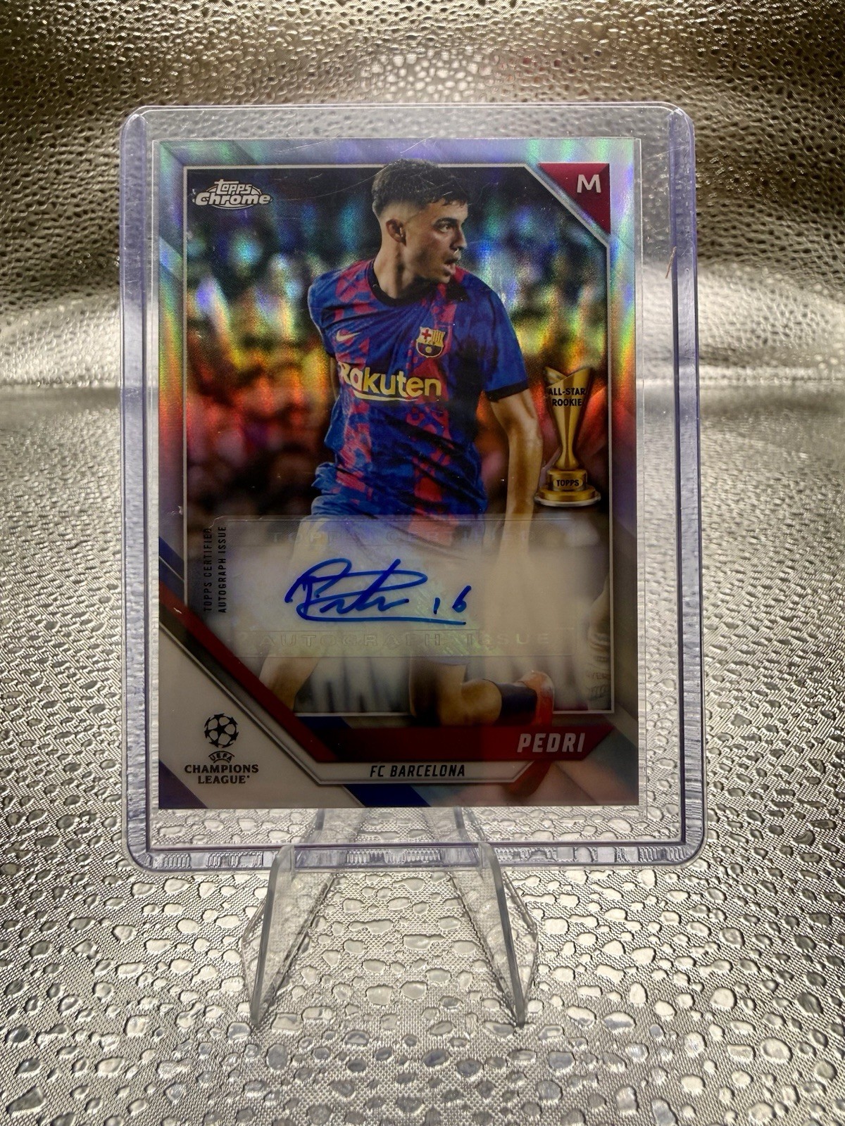 2021-22 Topps Chrome UEFA #CA-P Pedri Refractor Auto All Star Rookie 🔥