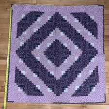 Handmade Crib Baby Lap Patchwork Quilt Blanket Violet, Purple, 42  x42  