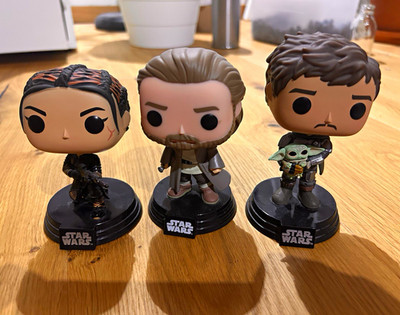 Funko Pop! Star Wars Wackelkopf Figuren Set 3x Fennec, Obi-Wan