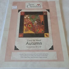 Sew Cherished Crazy For Wool Autumn Applique Quilt Pattern 