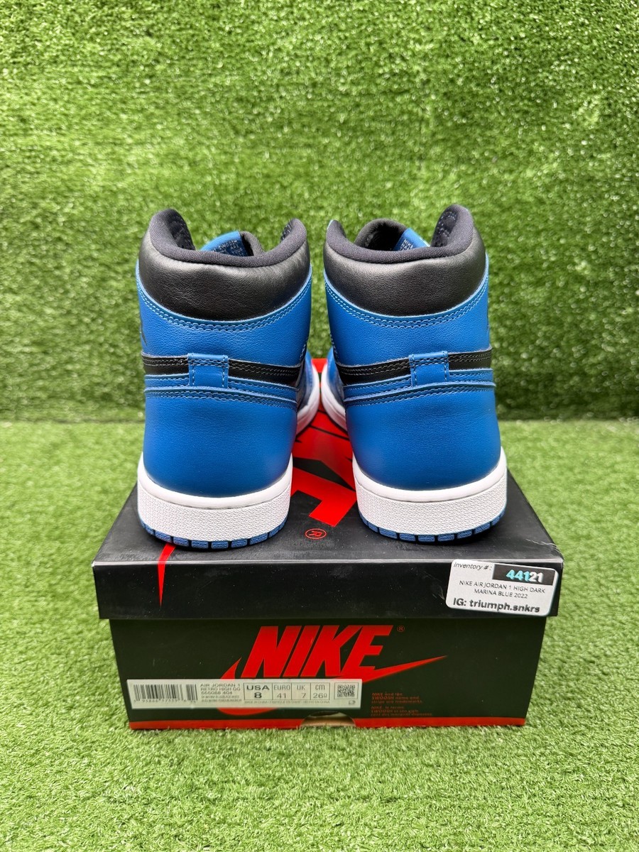 Size 8 - Jordan 1 Retro OG High Dark Marina Blue 195866171596| eBay