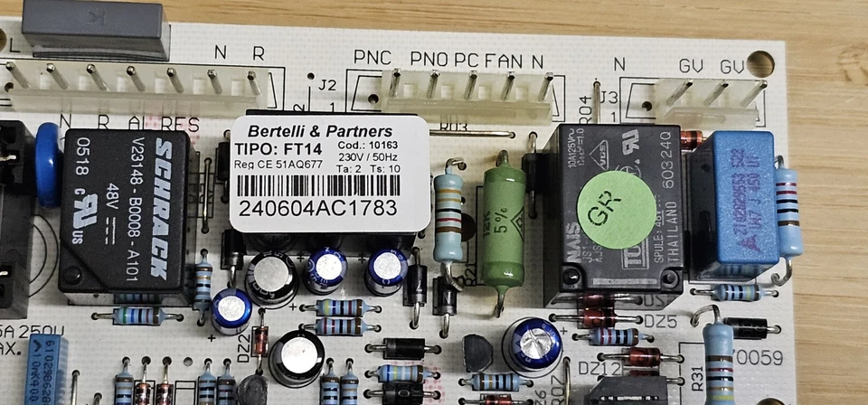 SCHEDA BERTELLI & PARTNERS TIPO FT14 COD.10163 INO Funzionante  - Immagine 3 di 4