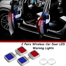 2pcs Car LED Door Open Warning Lamp Flash Strobe Anti-Collision Safety Light