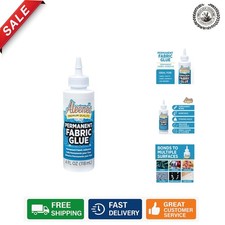 4 fl oz No-Sew Permanent Fabric Glue - Dries Clear and Flexible for All Fabrics