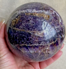 Exquisite 19th Century DERBYSHIRE BLUE JOHN 4lb. CRYSTAL SPHERE 5" Wide