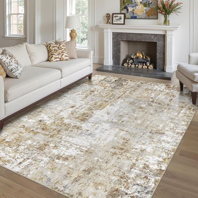 UESRUGS 5x7 Rug for Living Room : Soft Abstract Washable Non-Slip Durable Rug...