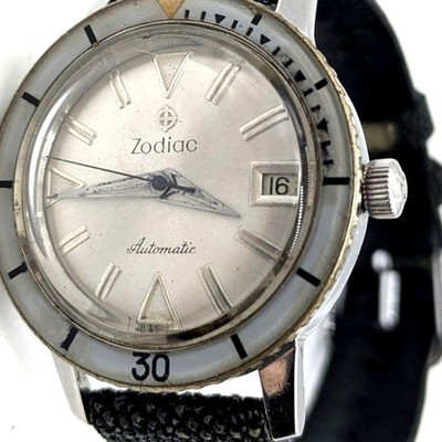 Zodiac Sea Wolf Diver Vintage  Automatic 35mm Date Mens Watch Running