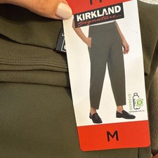 NEW Kirkland Signature Women's Medium Ladies Ankle Dress Pants Olive
